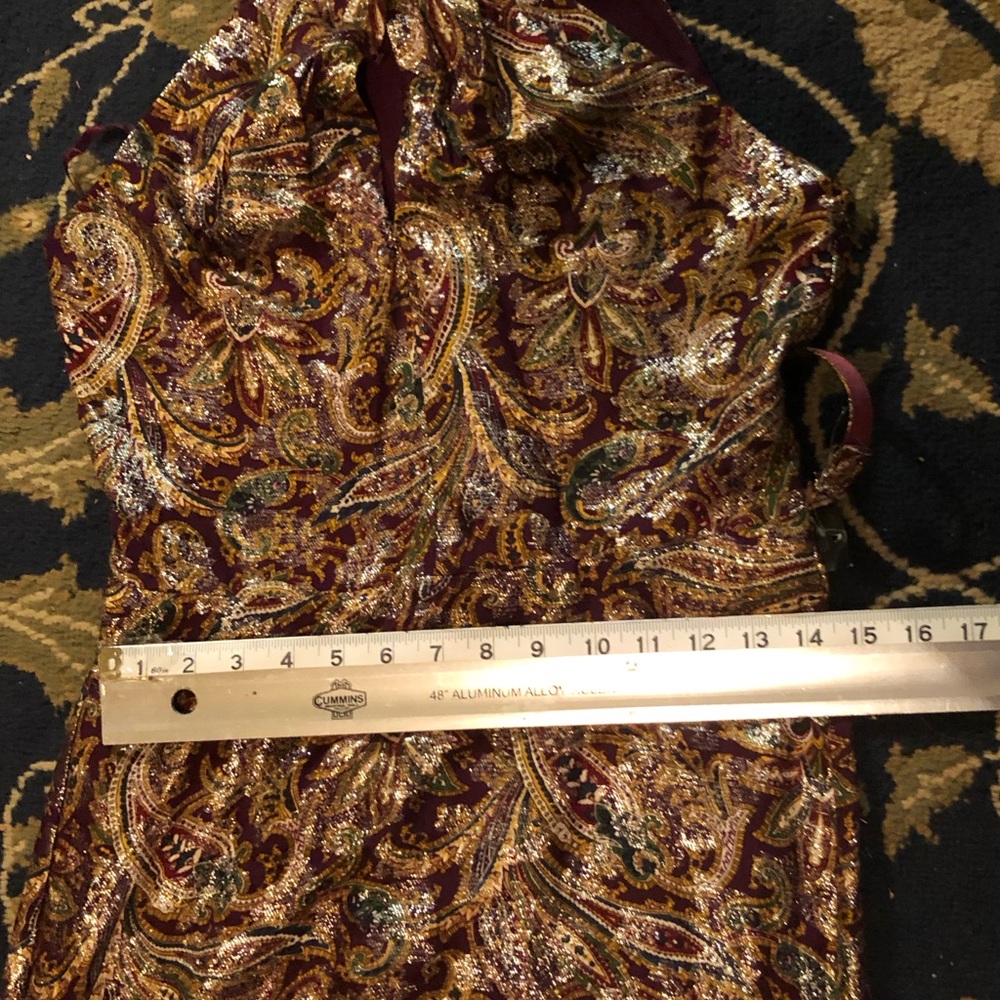 Stylish Classy Ralph Lauren Dress Maroon Paisley Print S 2 - Picture 8 of 11